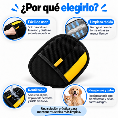 Guante quitapelos electrostático